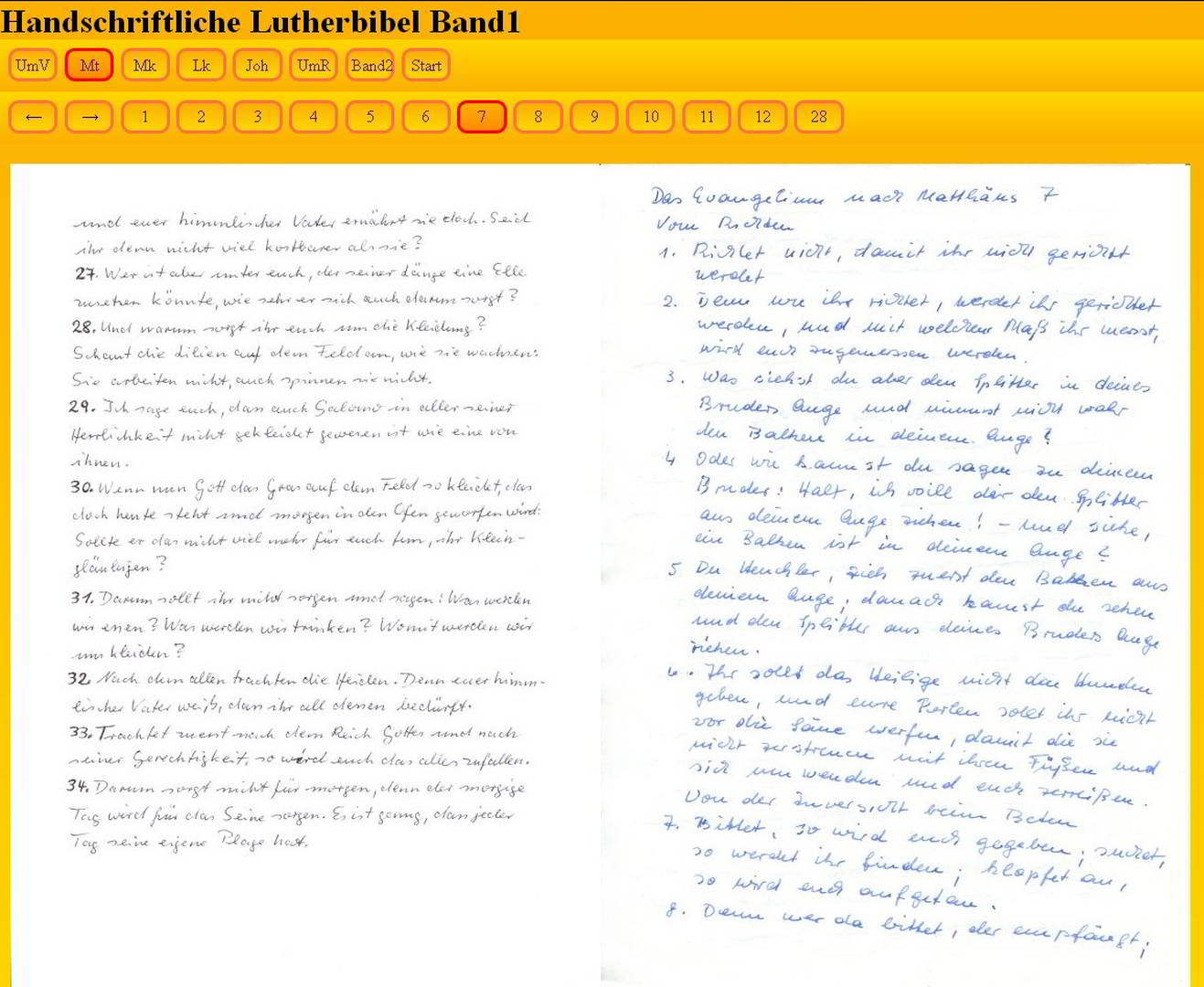 Handschriftliche Lutherbibel wird Online gestellt