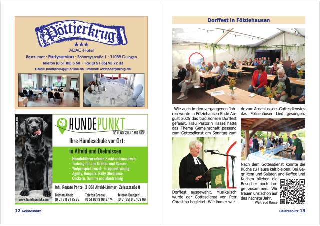 Gemeindebrief für die Monate Dezember 2025 - Februar 2026