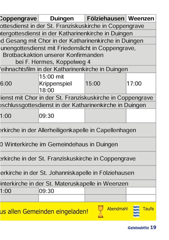 Gemeindebrief für die Monate Dezember 2025 - Februar 2026