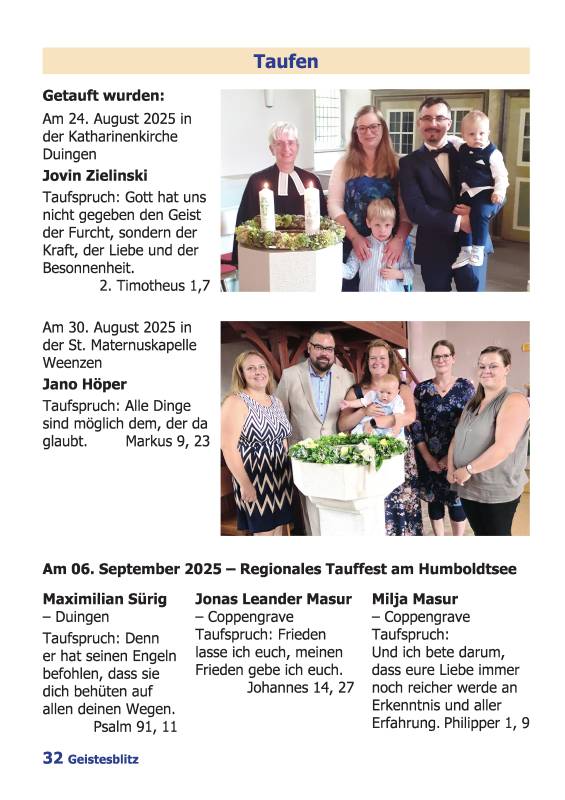 Gemeindebrief für die Monate Dezember 2025 - Februar 2026