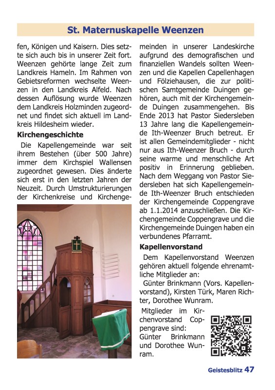 Gemeindebrief September - November 2014