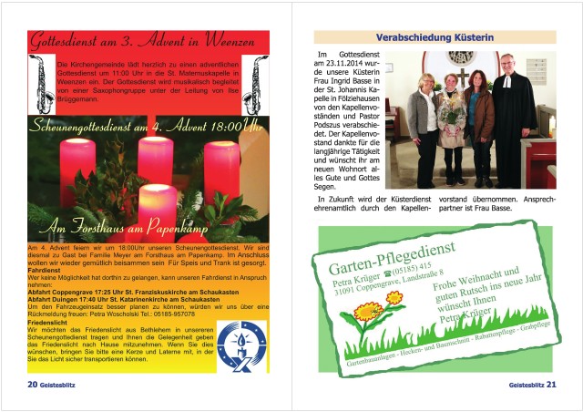 Gemeindebrief Dezember 2014 - Februar 2015