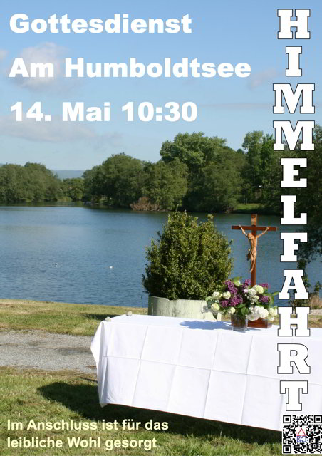 Einladung Himmelfahrt(14.5.2015): Freiluftgottesdienst am Humboldtsee