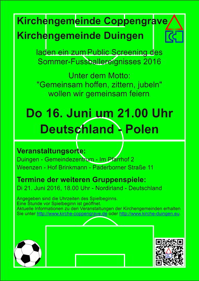 Fussballspiel Deutschland - Polen