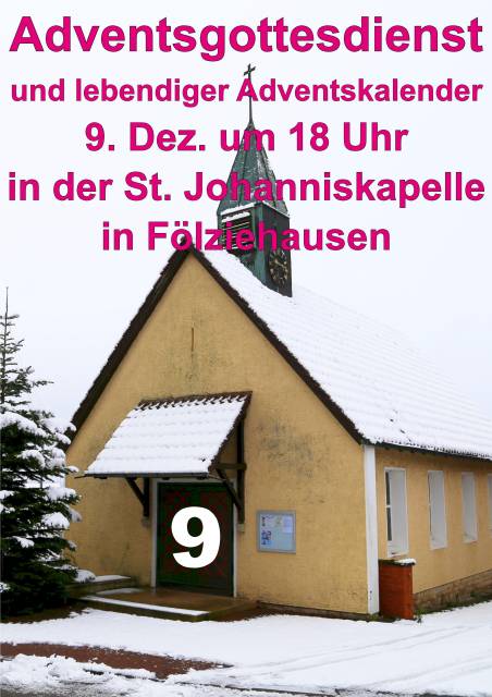 Adventsgottesdienst zum 2. Advent in Fölziehausen