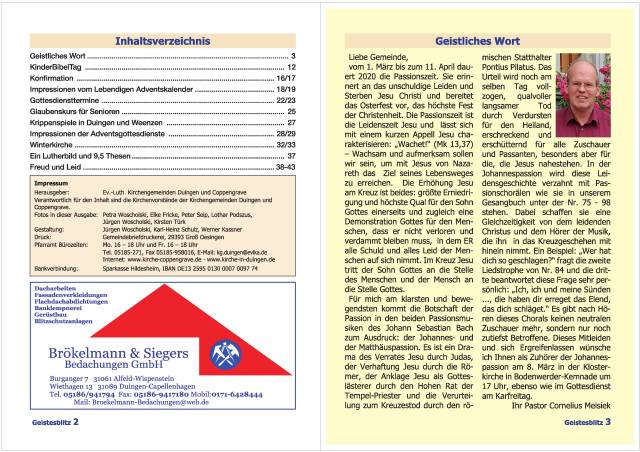 Gemeindebrief März 2020 - Mai 2020