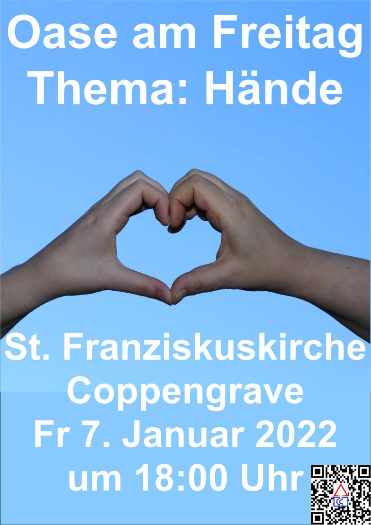Einladung zur Oase am Freitag in die St. Franziskuskirche Coppengrave