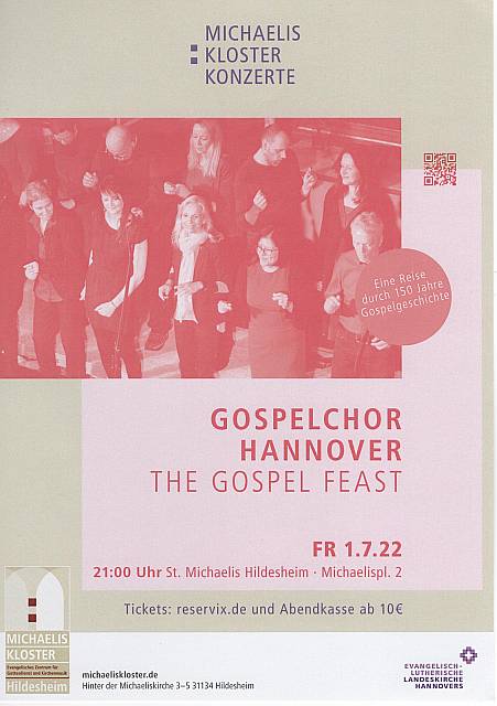 Veranstaltungsankündigung: Gospelchor Hannover im Michaeliskloster