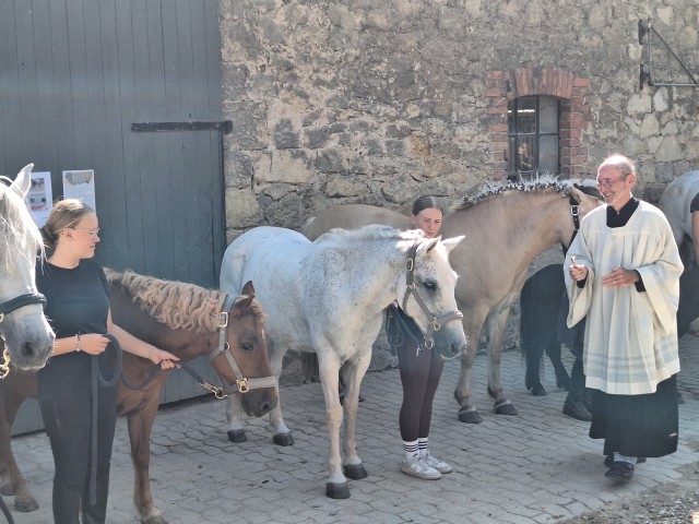 Impressionen von der Andacht zum Reitstalljubiläum mit Pferdesegnung