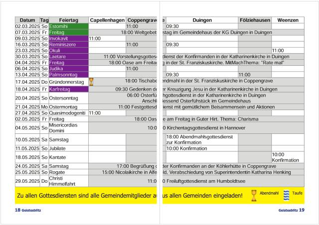 Gemeindebrief März - Mai 2025