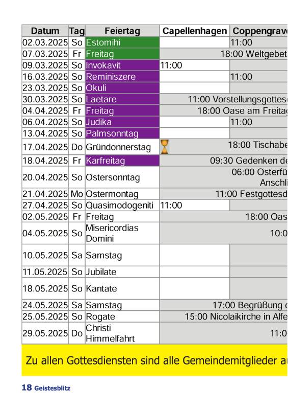 Gemeindebrief März - Mai 2025