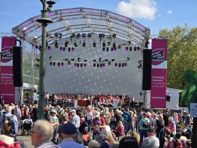 Impressionen von der Eröffnung des Kirchentages in Hannover
