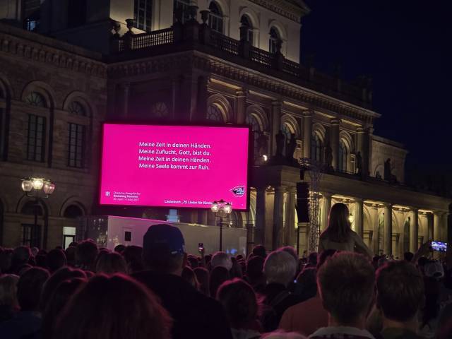 Impressionen von der Eröffnung des Kirchentages in Hannover