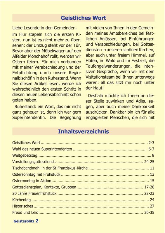 Gemeindebrief Juni - August 2025