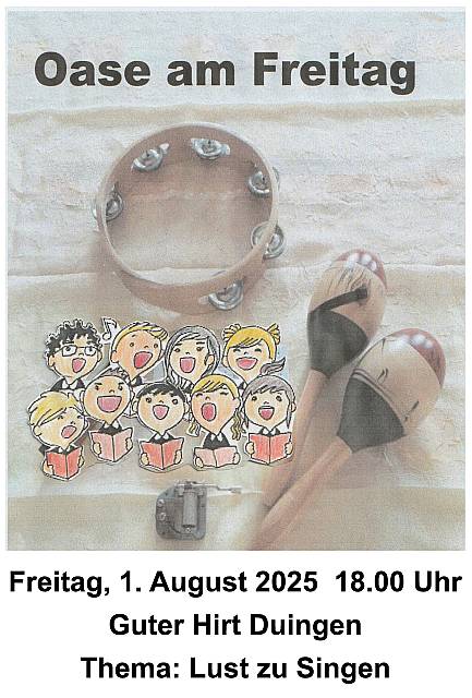Oase am Freitag: Lust zu singen