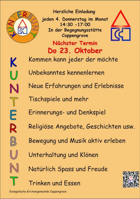 Donnerstag ist wieder KUNTERBUNT