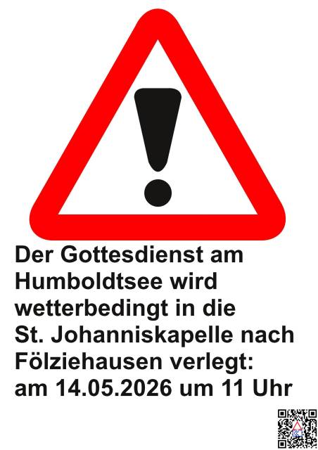 +++ Eilmeldung: Verlegung Himmelfahrtsgottesdienst +++