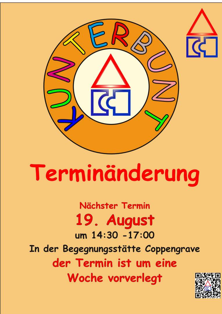 KUNTERBUNT im August um eine Woche vorverlegt