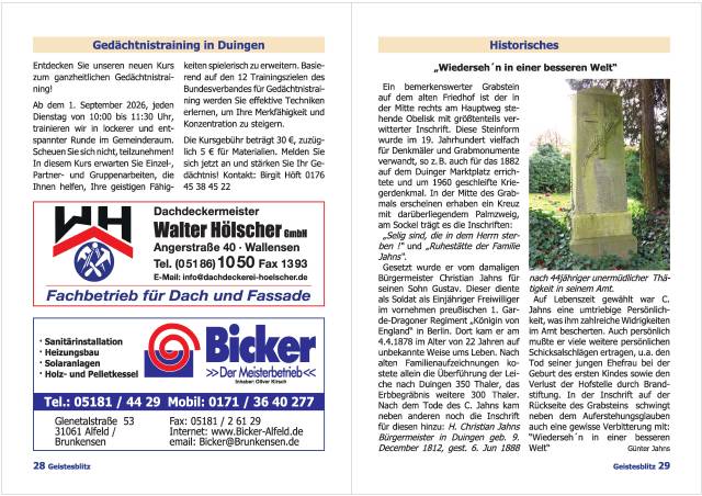 Gemeindebrief September 2026 - November 2026