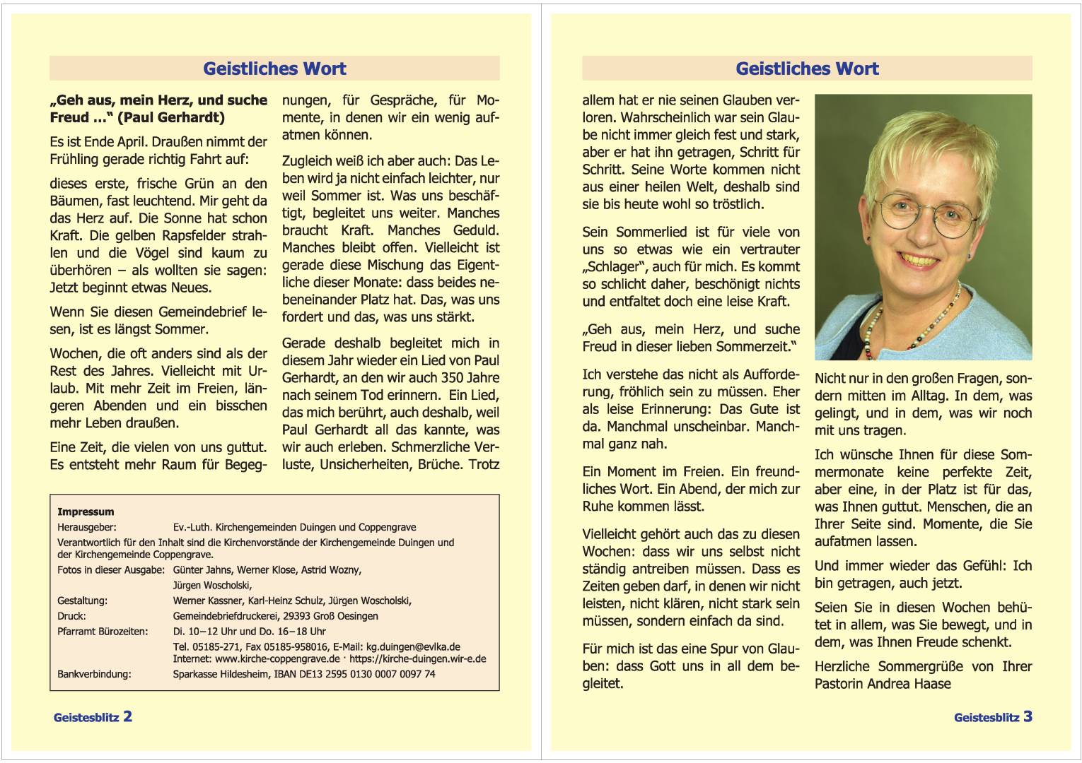 Gemeindebrief September 2026 - November 2026