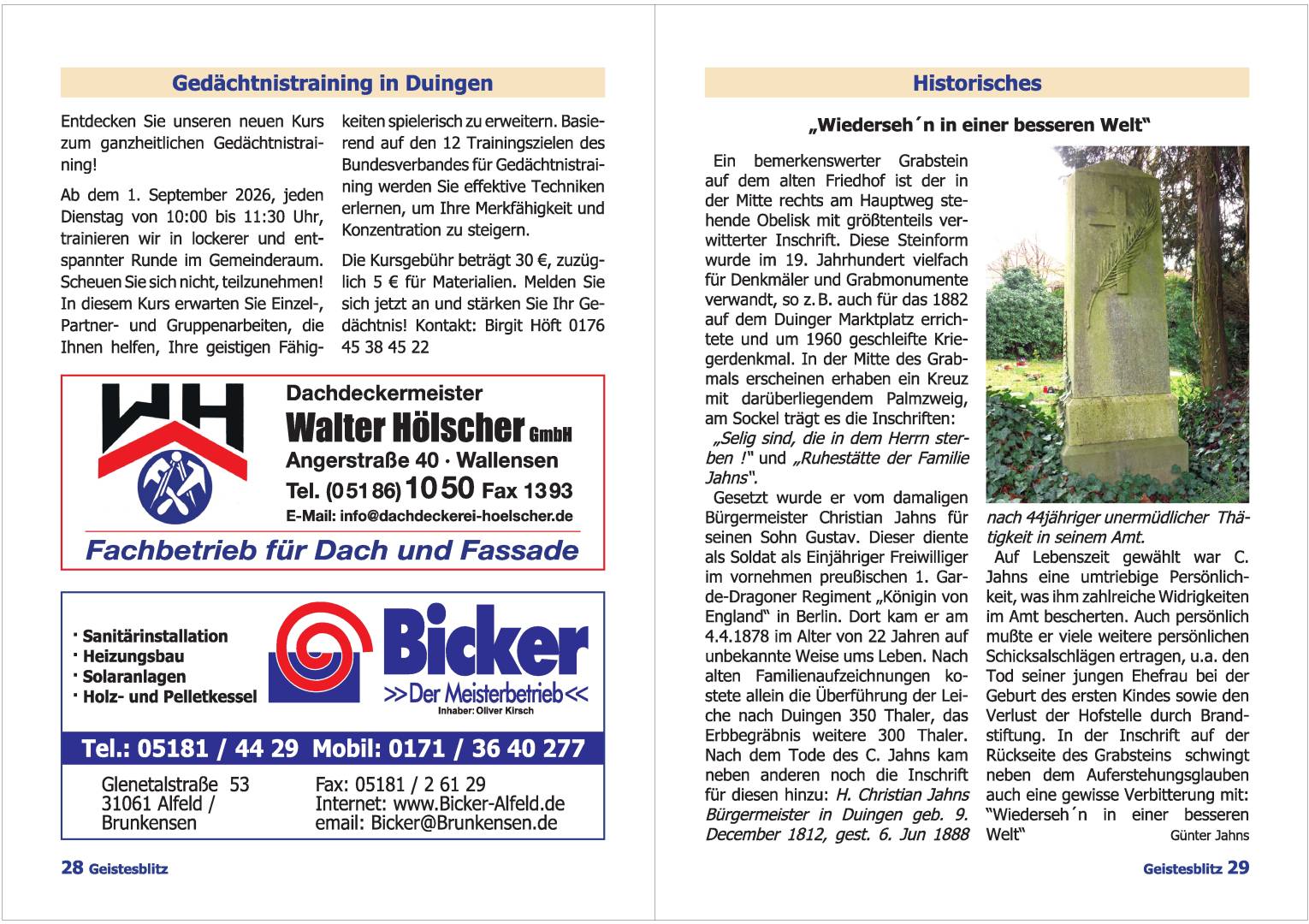 Gemeindebrief September 2026 - November 2026