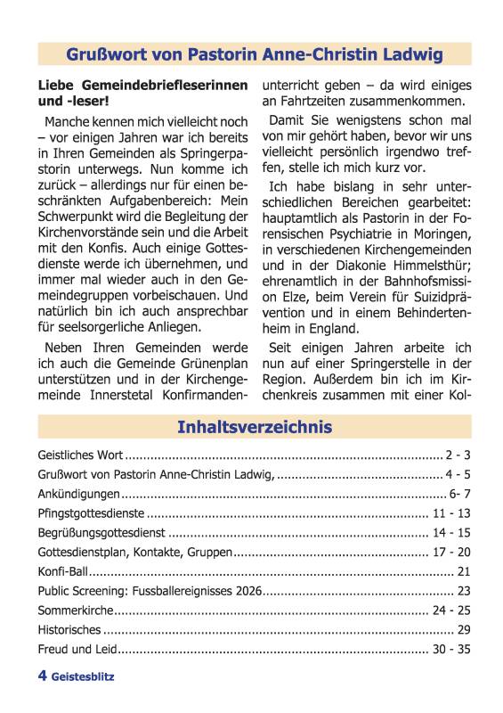 Gemeindebrief September 2026 - November 2026